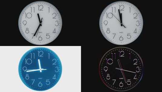 钟表时钟争分夺秒实拍镜头高清在线视频素材下载