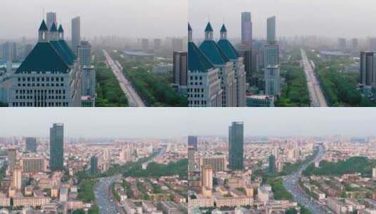 兴庆区城市北京路航拍01高清在线视频素材下载