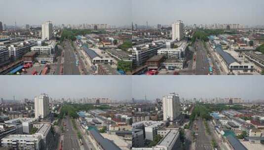 河南洛阳城市风光交通航拍高清在线视频素材下载