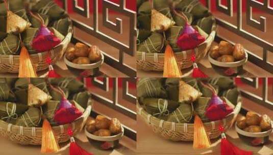 端午节包粽子高清在线视频素材下载