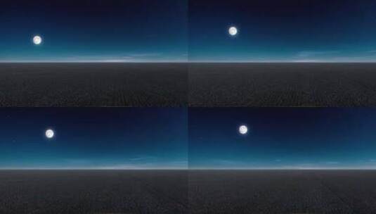 夜晚月亮田野高清在线视频素材下载