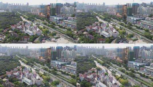 深圳益田周边城市建筑交通航拍高清在线视频素材下载