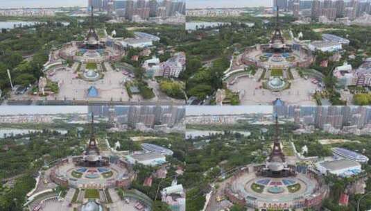 深圳世界之窗景点航拍高清在线视频素材下载
