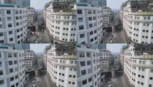 广州人民高架路航拍高清在线视频素材下载