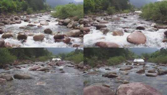 石头风景莫干山风景区 水流青山绿水高清在线视频素材下载