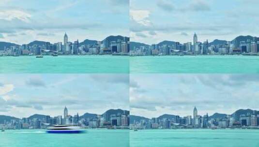 香港维多利亚港延时摄影高清在线视频素材下载