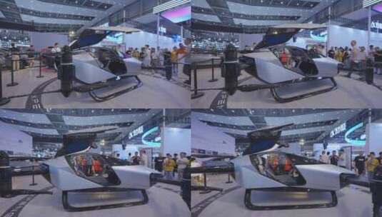 智博会飞行汽车展示高清在线视频素材下载