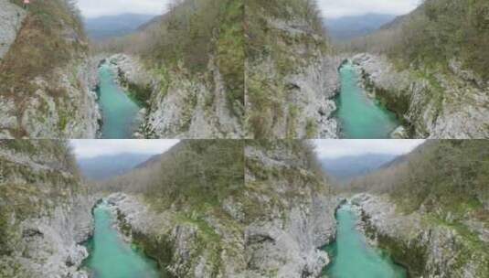 山谷清澈的河流高清在线视频素材下载