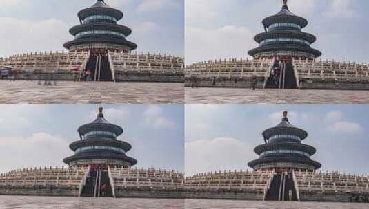 8K北京天坛公园祈年殿历史建筑延时高清在线视频素材下载