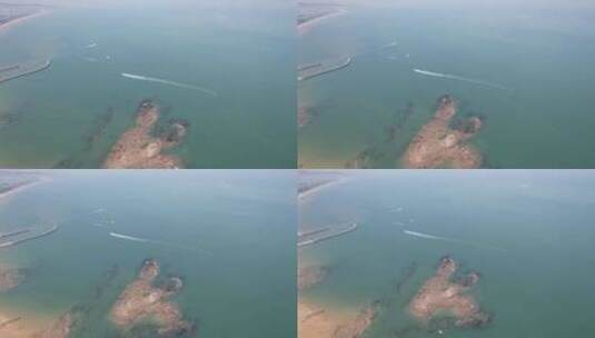 蓝色海洋大海海浪沙滩航拍高清在线视频素材下载