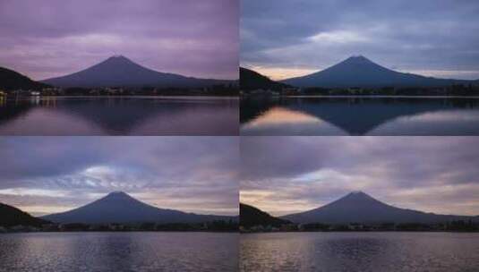 日本 富士山 日出 3-R5 Lake Mt Fuji高清在线视频素材下载