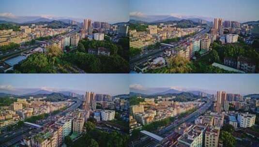 深圳市龙岗区城市风光高清在线视频素材下载