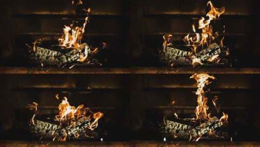 火焰 燃烧 篝火 壁炉高清在线视频素材下载