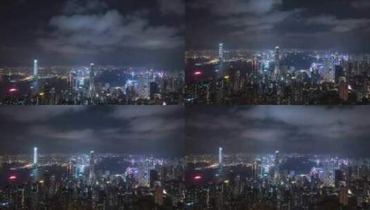 香港繁华夜景高清在线视频素材下载