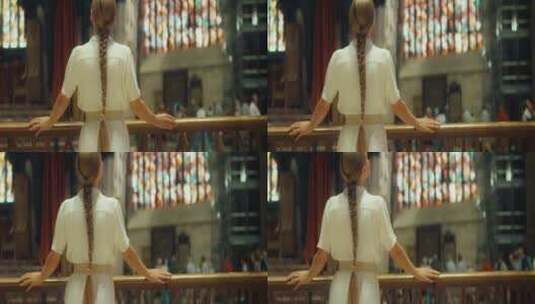 敬畏，环顾四周，大教堂，崇敬高清在线视频素材下载