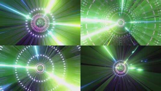 绿地银河抽象3d渲染dj循环高清在线视频素材下载