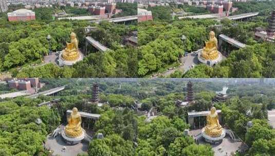 重庆华岩旅游风景区华岩寺航拍高清在线视频素材下载