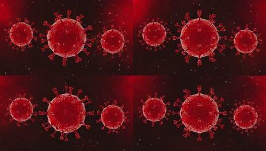 冠状病毒可视化新冠肺炎背景V1高清在线视频素材下载