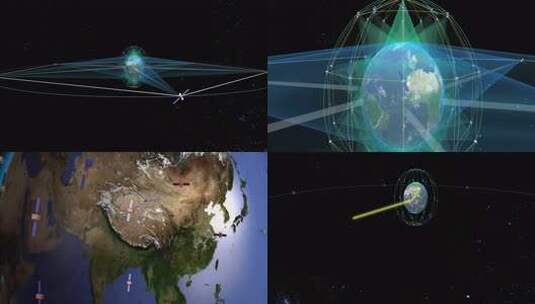 北斗导航 陆海空天信息一体化  星链高清在线视频素材下载