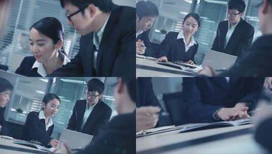 商务人士办公室协作办公高清在线视频素材下载