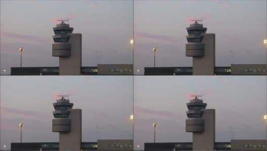 飞机场的塔台高清在线视频素材下载