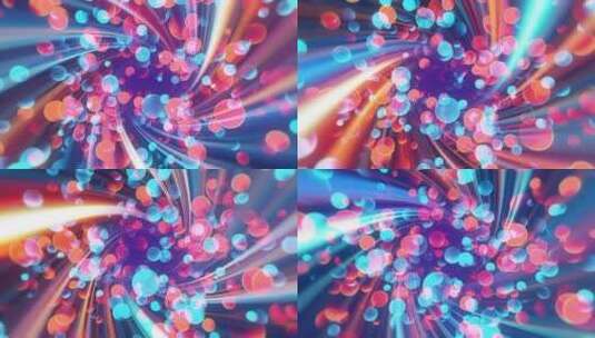 彩色粒子漩涡高清在线视频素材下载