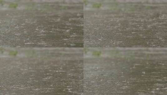 雨滴滴落的特写镜头高清在线视频素材下载