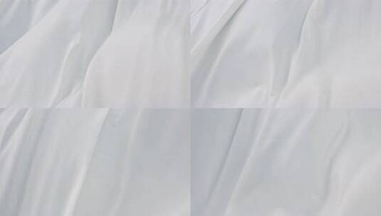 白色布料丝绸缎随风飘动高清在线视频素材下载