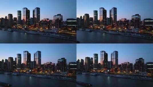上海黄浦江畔城市蓝调高清在线视频素材下载