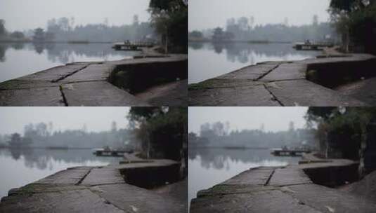 沧桑古老青石板板桥特写高清在线视频素材下载