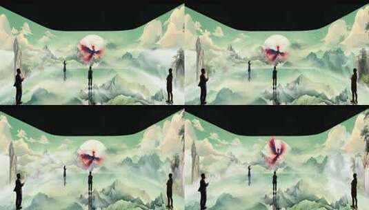 山海经-青鸟沉浸式空间效果高清在线视频素材下载