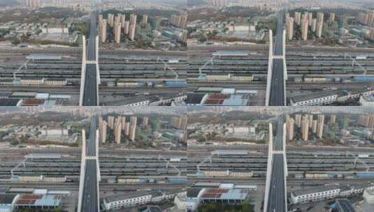 航拍江苏徐州城市地标建筑高清在线视频素材下载
