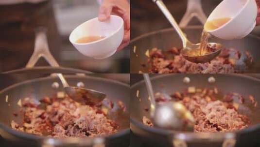 老北京炒烤肉高清在线视频素材下载