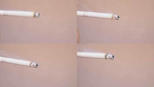香烟燃烧的特写镜头高清在线视频素材下载