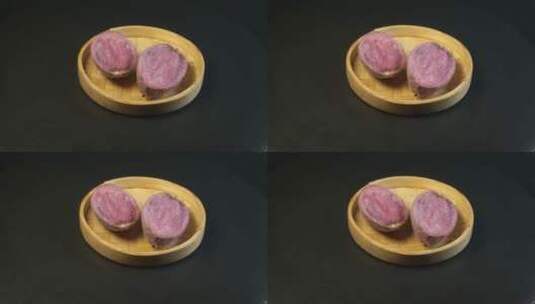 紫薯板栗紫薯紫蜜薯高清在线视频素材下载
