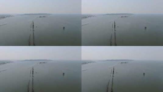 湖南岳阳洞庭湖鱼米之乡农业种植鱼塘航拍高清在线视频素材下载