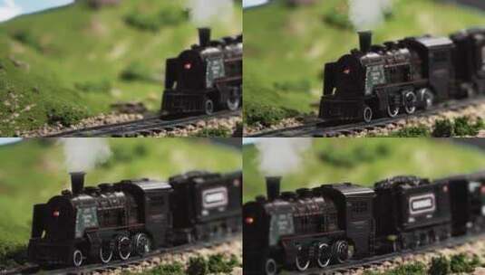 蒸汽火车鸣笛实拍合成视频高清在线视频素材下载