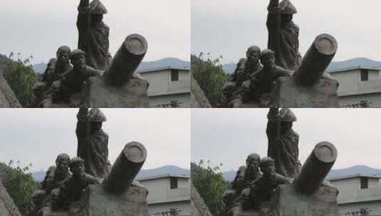 炮台雕刻高清在线视频素材下载