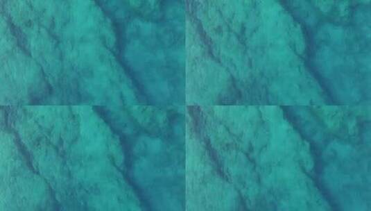 放松海水中的绿松石水纹高清在线视频素材下载