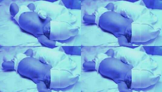 病床上的新生儿高清在线视频素材下载