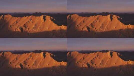 落日下金色的山峰高清在线视频素材下载