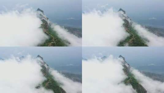 长城雨后云海翻滚震撼大气高清在线视频素材下载