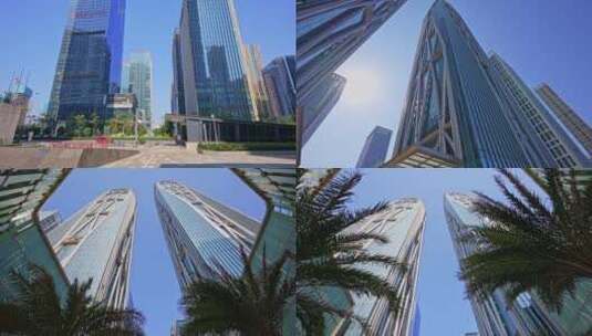 湖南金融中心-滨江新城CBD高楼合集高清在线视频素材下载