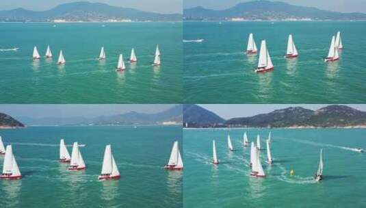 帆船出海游玩高清在线视频素材下载