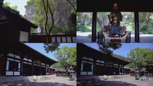 绍兴柯岩景区普照寺景点4K视频高清在线视频素材下载