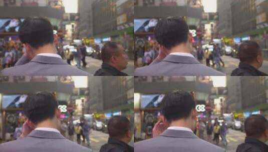 香港街头的商人高清在线视频素材下载