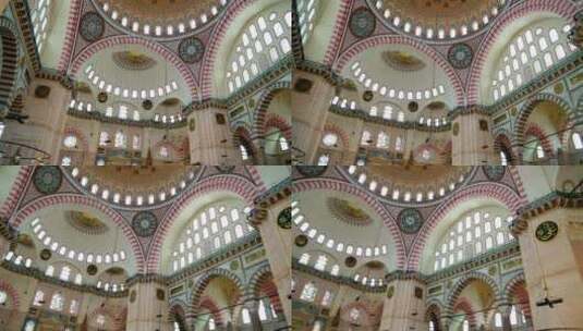 空旷的清真寺祈祷大厅高清在线视频素材下载