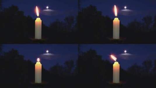 幸福与哀思念的蜡烛烛光高清在线视频素材下载