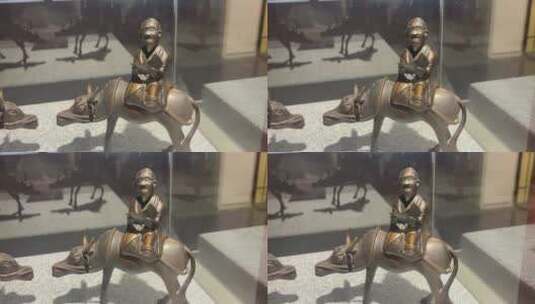 老子骑牛铜像高清在线视频素材下载