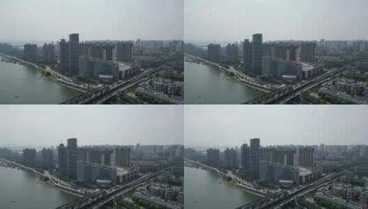 湖北襄阳城市建设高楼建筑高清在线视频素材下载